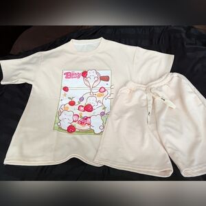 Cute bunny shirt and matching shorts